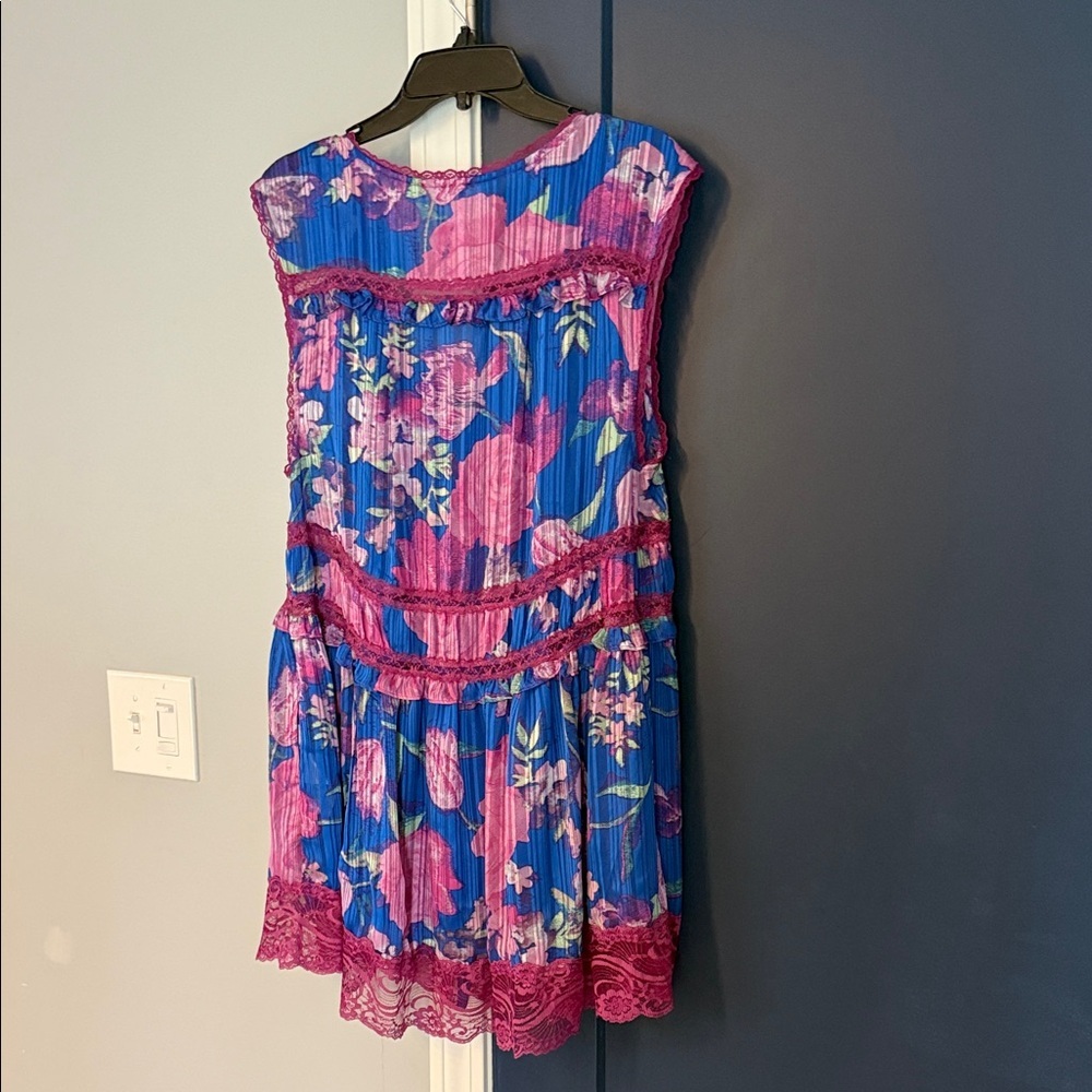 Free People Blue and Pink Floral Dress​ - Picture 3 of 4